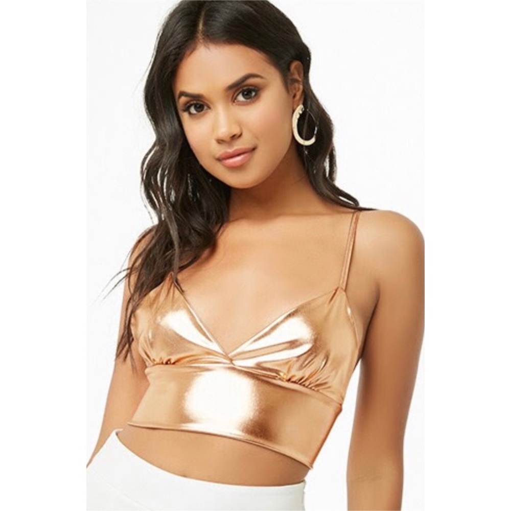 F21 Rose Gold Crop Top